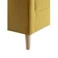 thumbnail image 5 of Dazone Modern Arm Chair Curved Back with Ottoman Accent Sofa Linen Fabric Upholstered Yellow, 5 of 6