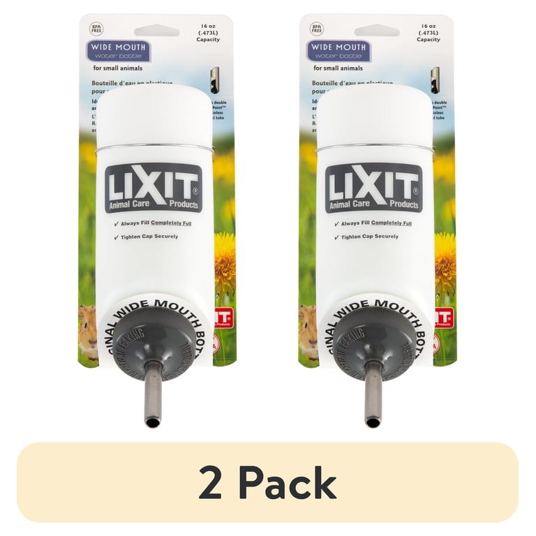 Lixit Wide Mouth Cage Water Bottles, 16 Oz, 2-Pack photo 1