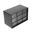 thumbnail image 5 of Fancyes Desk Organizer Desk Craft Organizer with 9 Clear Drawers Organizer Bins Stackable Storage Drawers for Gadgets Collection Home black, 5 of 8