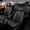Black&White, variant on WRWolf Car 5-Seat Covers Front & Rear Full Set for Honda Civic 2020-2025 PU Leather Seat Cushion Protector Waterproof Black
