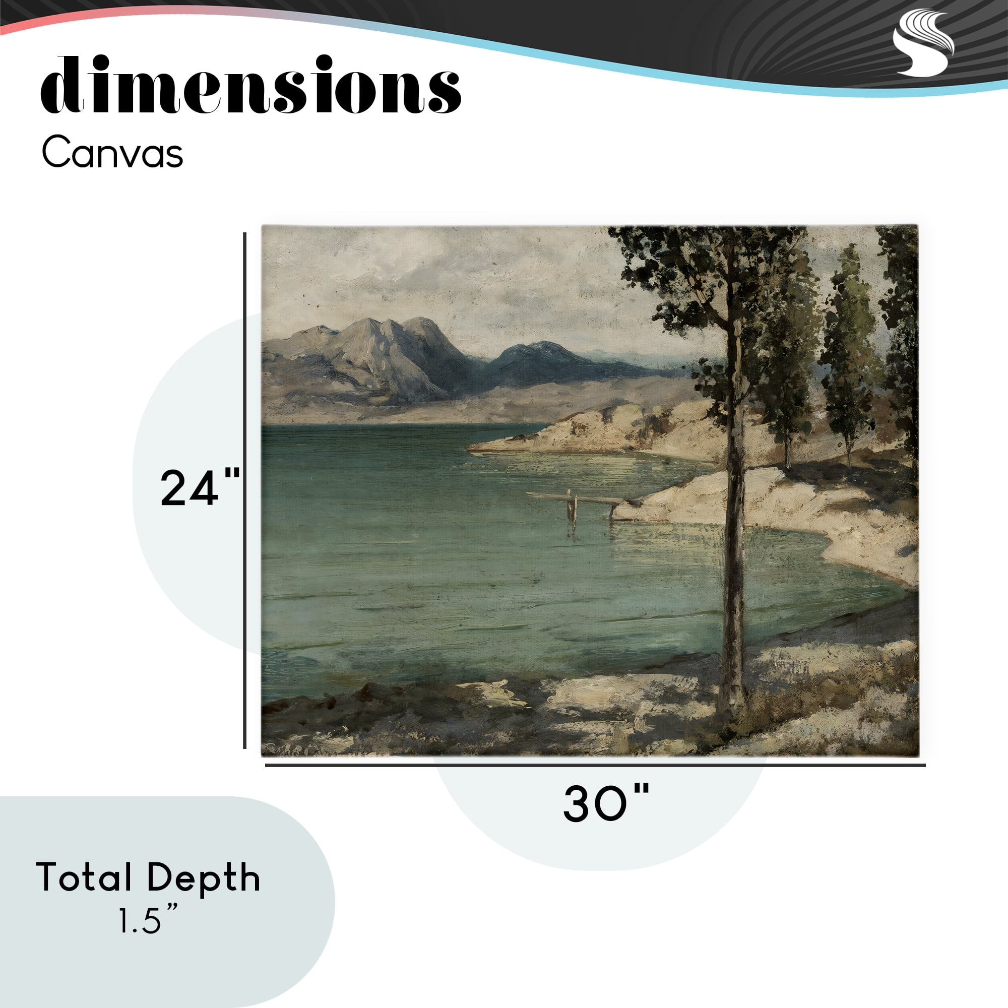 Stupell Industries Tranquil Shore with Trees Canvas Wall Art, design by Arlington Prints