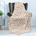 thumbnail image 4 of Cartoon Soft Flannel Fleece Throw Blanket, Happy Floral Forest Animals Deer Bunny Birds Insects and Squirrel, Cozy Plush for Indoor and Outdoor Use, 60" x 80", MUlticolor, by Ambesonne, 4 of 5
