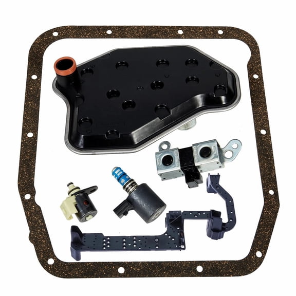 WOLFWO 1998-04 AODE 4R70W Ford Trans Solenoid New Service Set w/ Harness & Filter Kit