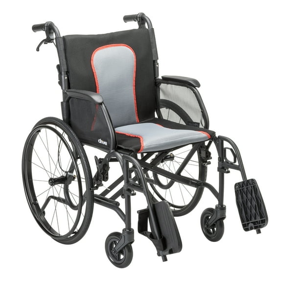 Drive Medical AeroFly Ultralight Wheelchair, Matte Black
