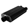 thumbnail image 2 of Flowmaster Exhaust Muffler 8430502 50 Series Delta Flow; Single 3 Inch Center Inlet; Dual 2-1/2 Inch Outlet; 17 Inch Body/23 Inch Overall Length, 2 of 4