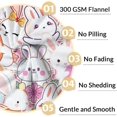 thumbnail image 4 of Bunny Blanket Gift - 50 x 60 Inches Cute Easter Throw Blanket for Girls, Kids & Teens - Pink Soft Fuzzy Blankets for Bed, Couch & Travel, 4 of 6