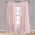 thumbnail image 5 of Ambesonne Coral Curtains, Checkered Fleur De Lis, Pair of 28"x95", Pale Pink Coral, 5 of 5