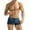 Blue Leaf and Black, variant on Mens Quick Dry Lightweight Square Leg Cut Trunks Swimwear