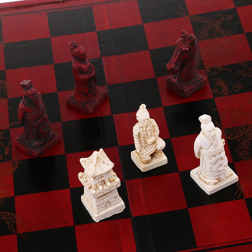 LeeQinersw International Chess Set with Folding Chess Board and Classic Handmade Standard
