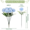 thumbnail image 3 of 1 Bunch Artificial Chrysanthemum Ball Flowers Bouquet, Silk Hydrangea Bridal Wedding Bouquet for Home Office Garden Party Office Coffee House Decoration & Wedding Arrangement, Blue, 3 of 7