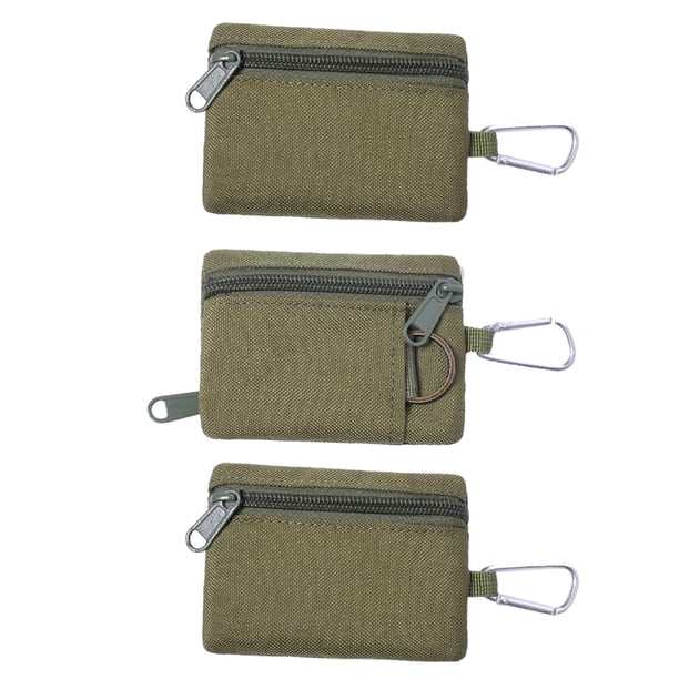 Cartera pequeña minimalista con ventana para tarjeta de identificación, cartera impermeable con cremallera para tarjeta de identificación y llavero. MFZFUKR BST3058695-1