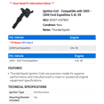 thumbnail image 2 of Ignition Coil - Compatible with 2005 - 2008 Ford Expedition 5.4L V8 2006 2007, 2 of 2