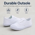 thumbnail image 3 of Girls White Shoes Canvas Comfortable Causal Sneakers for Boys Toddler Kids, 3 of 12