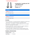 thumbnail image 2 of Leaf Spring Bolt - Compatible with 1999 - 2003 Dodge Durango 2000 2001 2002, 2 of 2
