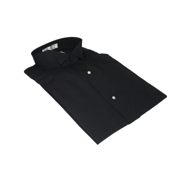 Men's Tuxedo shirt By CLASSIX Wing Tip Formal Plain Front After Six M14 Black
