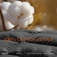 thumbnail image 5 of OceanSleep 780+ Fill Power 80% Goose Down and 20% Feather California King Size with 100% Organic Cotton Cover - Gray All Season Comforter Duvet, 5 of 7