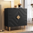 thumbnail image 5 of CBJCBJ 31.7" Modern Accent Sideboard Buffet Cabinet with 2 Doors & Shelves, Credenza for Living Room Storage, Black, 5 of 6
