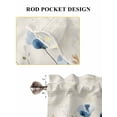 thumbnail image 7 of Blue Flowers Rustic Tier Curtains 45 Inches Long, Spring Vintage Botanical Floral Beige Window Treatment Curtain Drapes, Window Half Privacy Curtains for Bedroom Bathroom, 42"x45", 2 Panels, 7 of 7