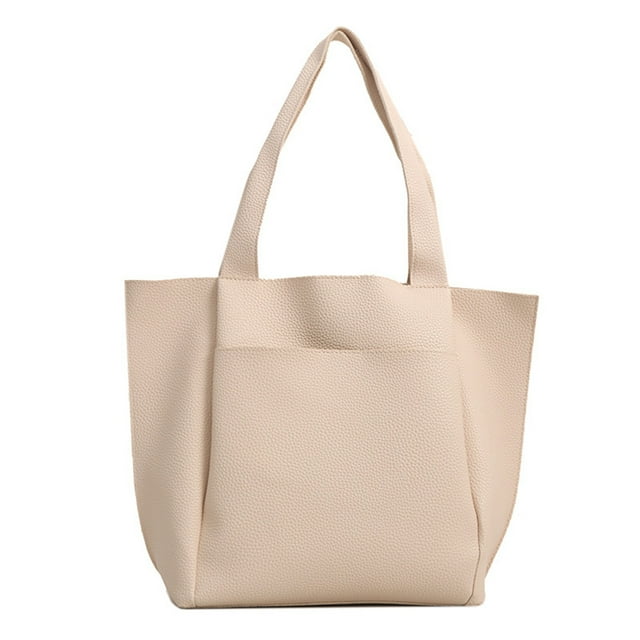 kurtrusly Tear-resistant Bag With Non-shedding Colorfast Easy Organization No Loose Thread Bag Large Capacity beige