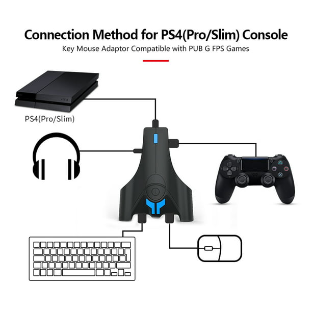 Can i connect a wireless keyboard to my xbox one Keyboard And Mouse Adapter Converter With 3 5mm Headphone Jack For Nintendo Switch Ps4 Xbox One Ps3 Console Walmart Com Walmart Com