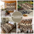 thumbnail image 6 of Brown Beige Large Tapestry for Bedroom Wall Hanging Tapestry, Rustic Farmhouse Dog Paw Vintage Ceiling Backdrop Tapestries Poster Blanket Wall Decor for Teens Room Living Room Dorm 100" x 59", 6 of 8