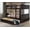 Espresso, variant on Harper & Bright Designs Full Over Full Bunk Bed with Twin Size Trundle, Walnut