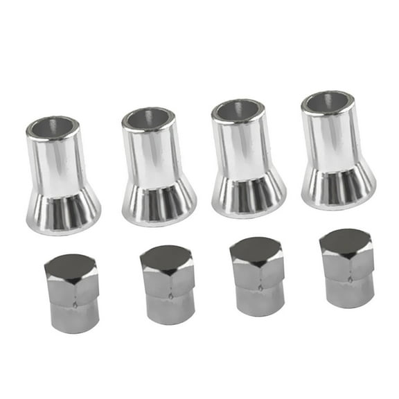 Set Tire Stem Caps & Sleeve Cover Chrome for American Cars and Trucks