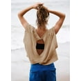 thumbnail image 5 of Women Short Sleeve Workout Shirts Open Back Tops Casual Yoga  Athletic Gym Slouchy Crop Running Tees, 5 of 15