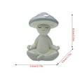 thumbnail image 2 of Cute Yoga Mushroom Resin Figurine - Home Living Room Desktop Decor Craft, Adorable Meditation Themed Ornament, Perfect 2026 Easter Decor, Valentine's Day & Easter Desk Decorations Home Accent, A, 2 of 5