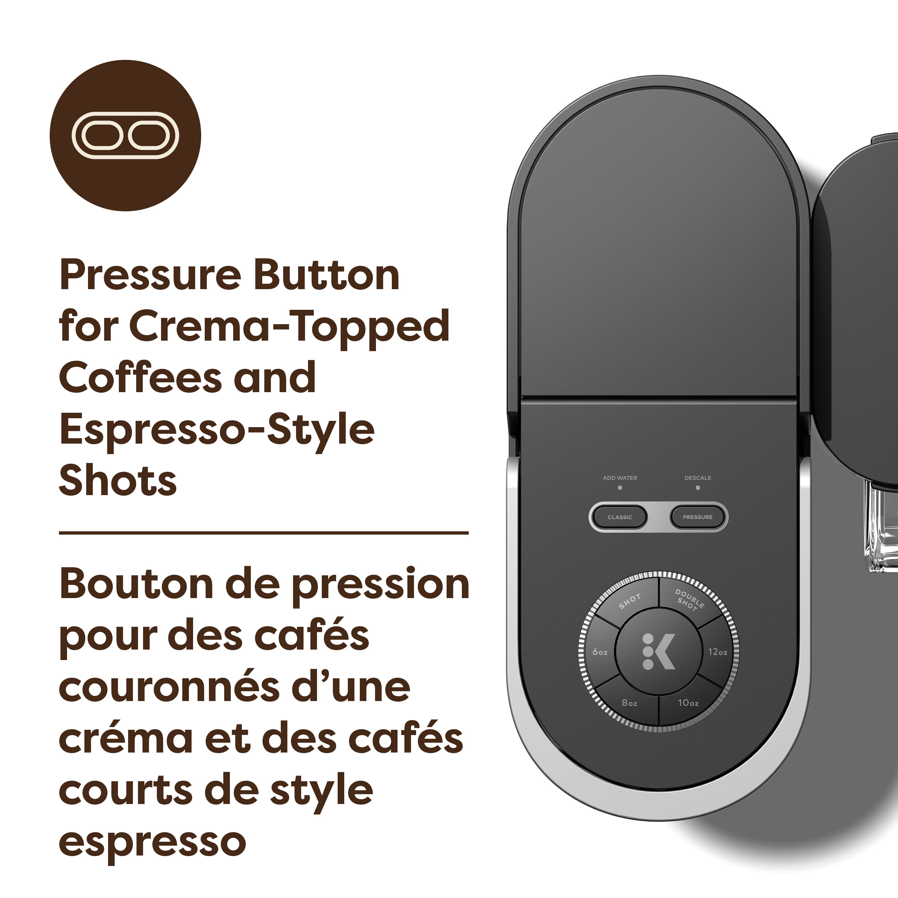 Keurig K-Crema Single Serve K-Cup Pod Coffee Maker