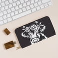 thumbnail image 6 of Leather Thin Slim Wallets for Women Men - Floral Cow Silhouette Clutch Card Wallet for Women Men with Zipper, 6 of 7