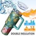 thumbnail image 5 of OBREWU Pioneer Flower Tumbler with Handle and Lid,Pioneer Flower 40oz Double Wall Vacuum Insulated Tumbler,Cups Gift for Women and Men, 5 of 7