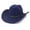 Navy, variant on BELTNOV Men's Classic Western Cowboy Wool Felt Hat Retro Wide Brim Sun Hat with Metal Vents for Outdoor Riding Festival Party Daily Commute Gold