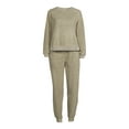 thumbnail image 5 of Como Blu Women's Fleece French Terry Athleisure Set, 2 Piece, 5 of 5