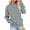 Gray, variant on Rciityk Sweatshirt for Women Solid Color Mock Neck Long Sleeve Shirts Oversized Fall Fashion Casual Drop Shoulder Pullover Tops