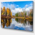 thumbnail image 2 of Beaux Arbres d'Automne avec Forêt Lac - Impression sur Toile Paysage, 2 of 4