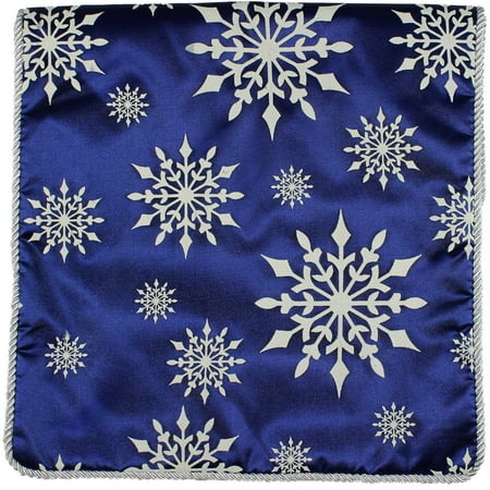 Holiday Time Christmas Decor Blue Glitter Snowflake 72" Table Runner