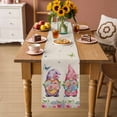 thumbnail image 3 of Table Runner - 120 Inch Long, Spring Gnomes Kitchen Dining Table Runner Dresser Scarves, Vintage Botanical Blossom Rose Leaves Farmhouse Decor for Coffee Tables Wedding Party Banquet, 3 of 8
