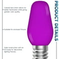thumbnail image 4 of Luxrite C7 LED Purple Replacement Light Bulbs for String Lights 0.5W Colored Bulb Enclosed Fixture Rated UL E12 Indoor Outdoor 6 Pack, 4 of 7