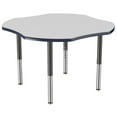 thumbnail image 1 of ECR4Kids 48in Clover Everyday T-Mold Adjustable Activity Table Grey/Navy/Black - Super Leg, 1 of 8
