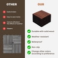 thumbnail image 6 of Noble House 12" Striped Acacia Wood Interlocking Square Deck Tiles, Weather Resistant Outdoor Flooring, Brown, 30 PCS, 6 of 11