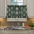 thumbnail image 2 of Yayeee Kitchen Curtains Tier Pair Light Filtering 27"x36" Rod Pocket Short Cafe Window Panel, Beige Plants, 2 of 7
