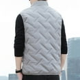 thumbnail image 5 of Oplxuo Men's Zip Up Padded Puffer Vest Winter Warm Quilted Stand Collar Sleeveless Outerwear Jackets with Pockets, 5 of 7