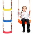 thumbnail image 2 of Swing Seat Swing Contoured Swing Seat with Rope Outdoor Backyard Playset Kids Swing, 2 of 8