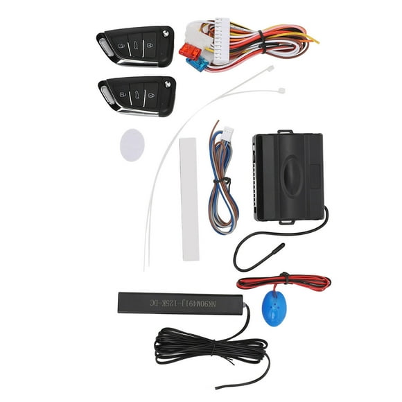 Push Button Remote Start System Kit, Easy To Install Keyless Entry Car Alarm System DC12V for 12V Fuel Vehicles