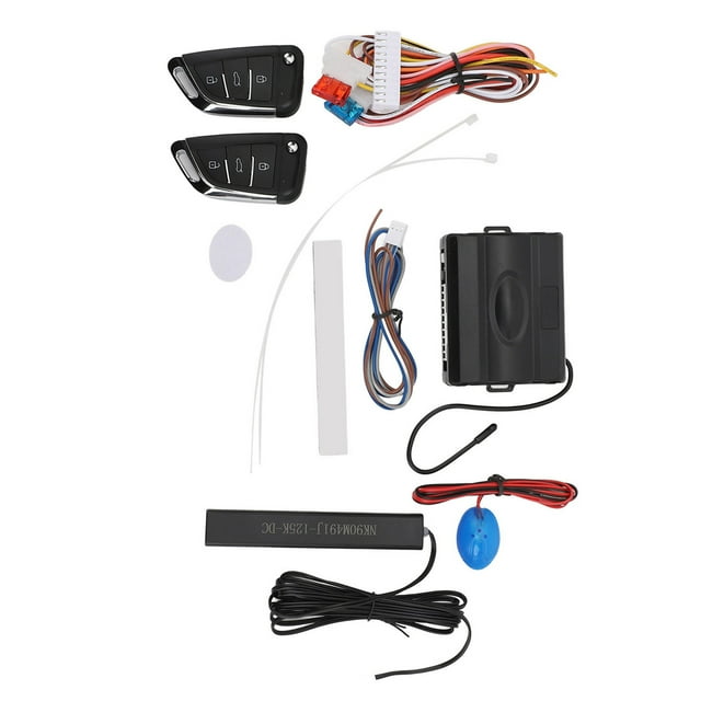 Push Button Remote Start System Kit, Easy To Install Keyless Entry Car Alarm System DC12V for 12V Fuel Vehicles