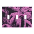 thumbnail image 2 of Dailycode Light Switch Plate Covers 2 Gang Wall Plate Plastics Outlet Covers for Kitchen Home Office Decor Pink Palm Trees, 2 of 8