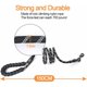 thumbnail image 3 of Correa de nailon ajustable de alta calidad para perros, negra, reflectante, 150 cm, para perros grandes o medianos, adecuada para trotar (negro) JAMW Sencillez, 3 of 5