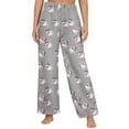 thumbnail image 4 of qelini Fuzzy Pajama Pants for Women Elastic Waist Pants Santa Claus Print Loungewear Pants Warm PJs Bottoms with Pockets, 4 of 6
