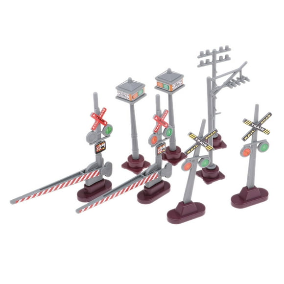 8pcs/set children DIY model scene toy sign road sign traffic sign kids